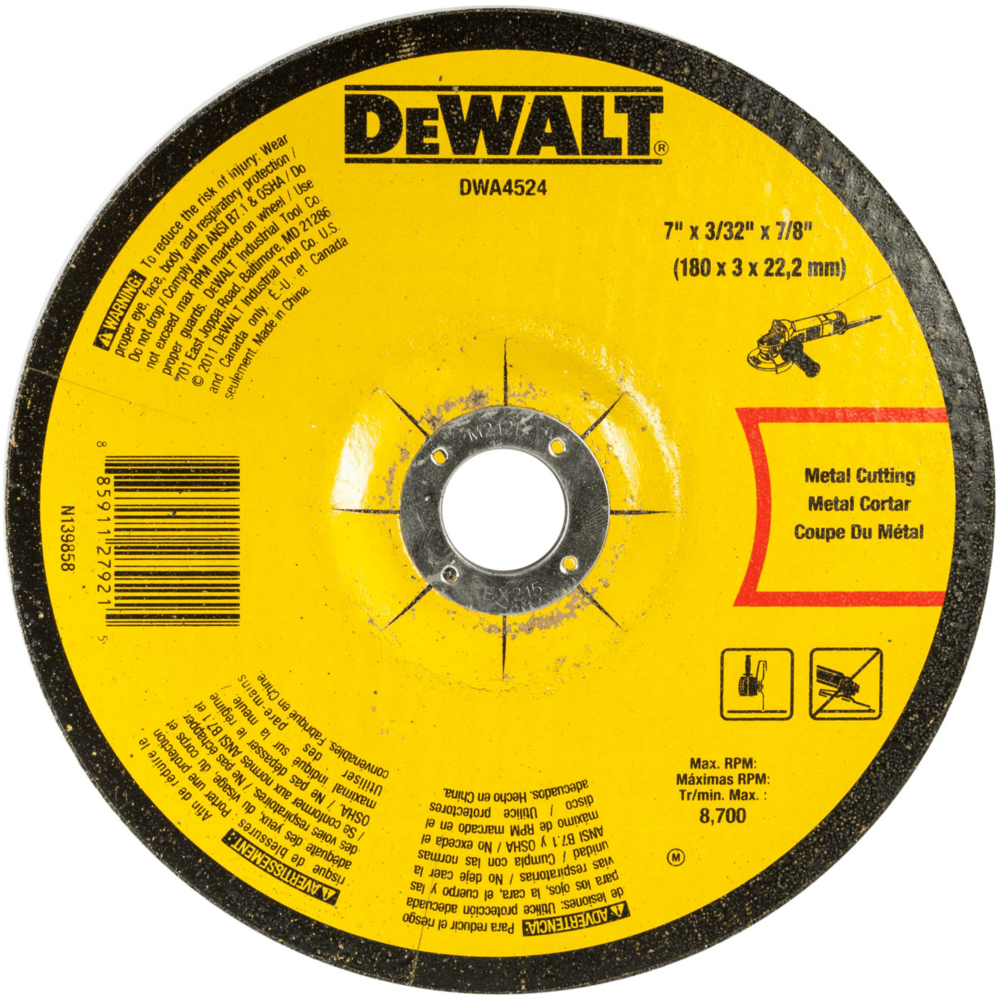 Dewalt DWA4524 Cut Off Wheel 7 Dewalt DWA4524 Cut Off Wheel 7